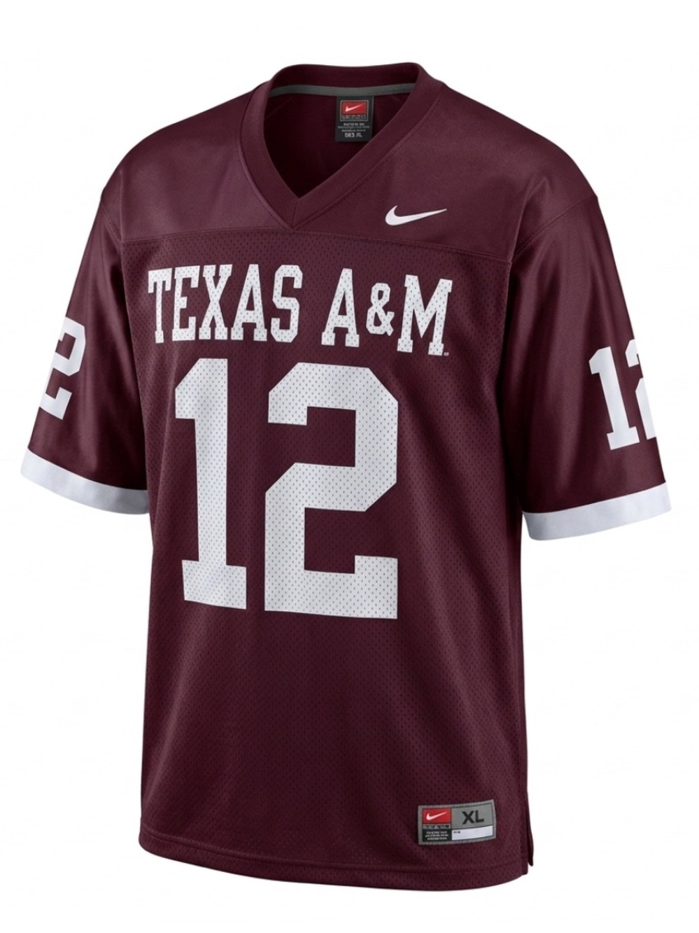 Vtg Nike Texas A&M Aggies #12 Football Jersey Mens XL Maroon Mesh Y2K Korea